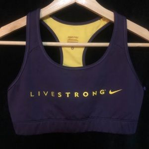 Nike Livestrong Purple Bra Size M